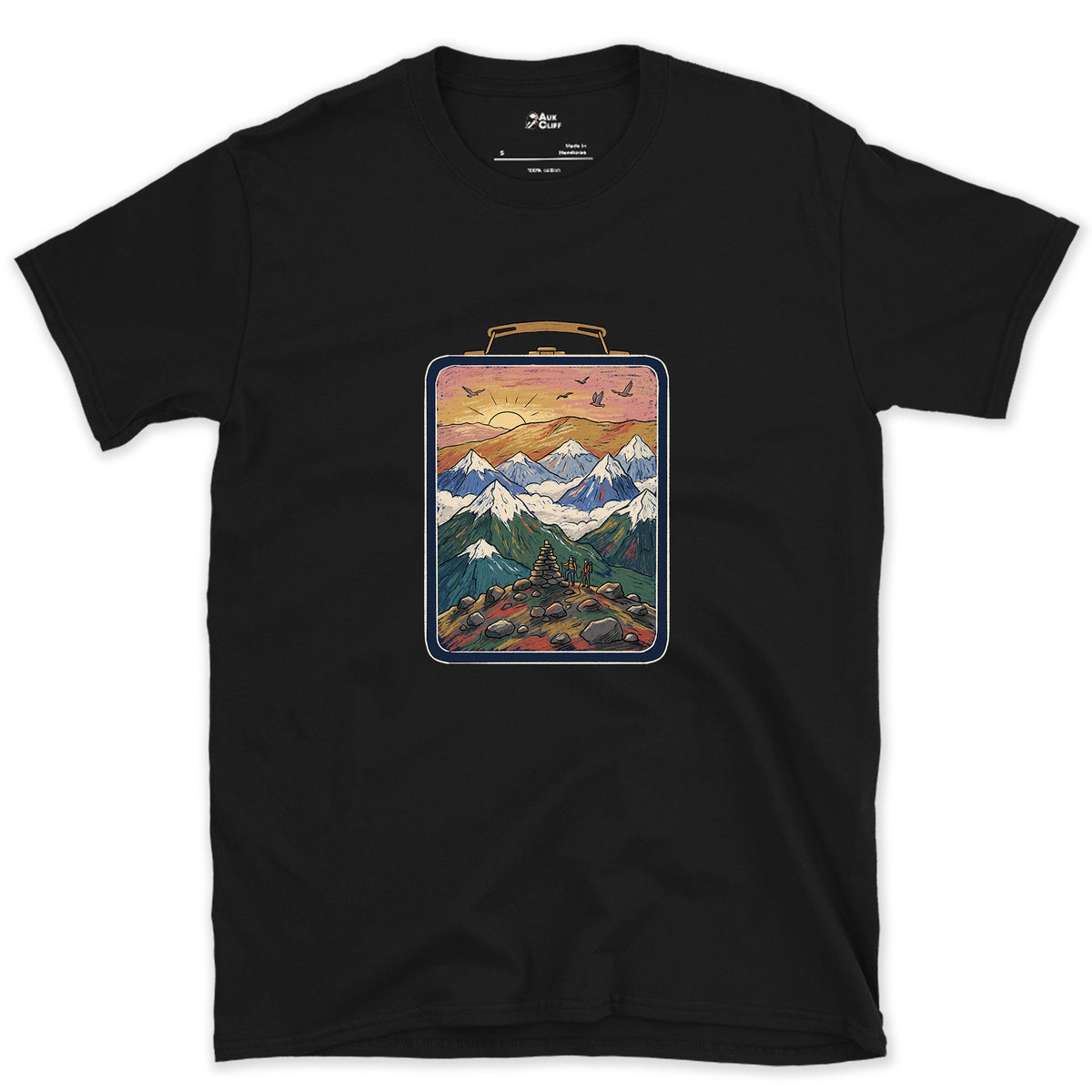 Sign the Summit Register design on a Black Gildan Softstyle t-shirt
