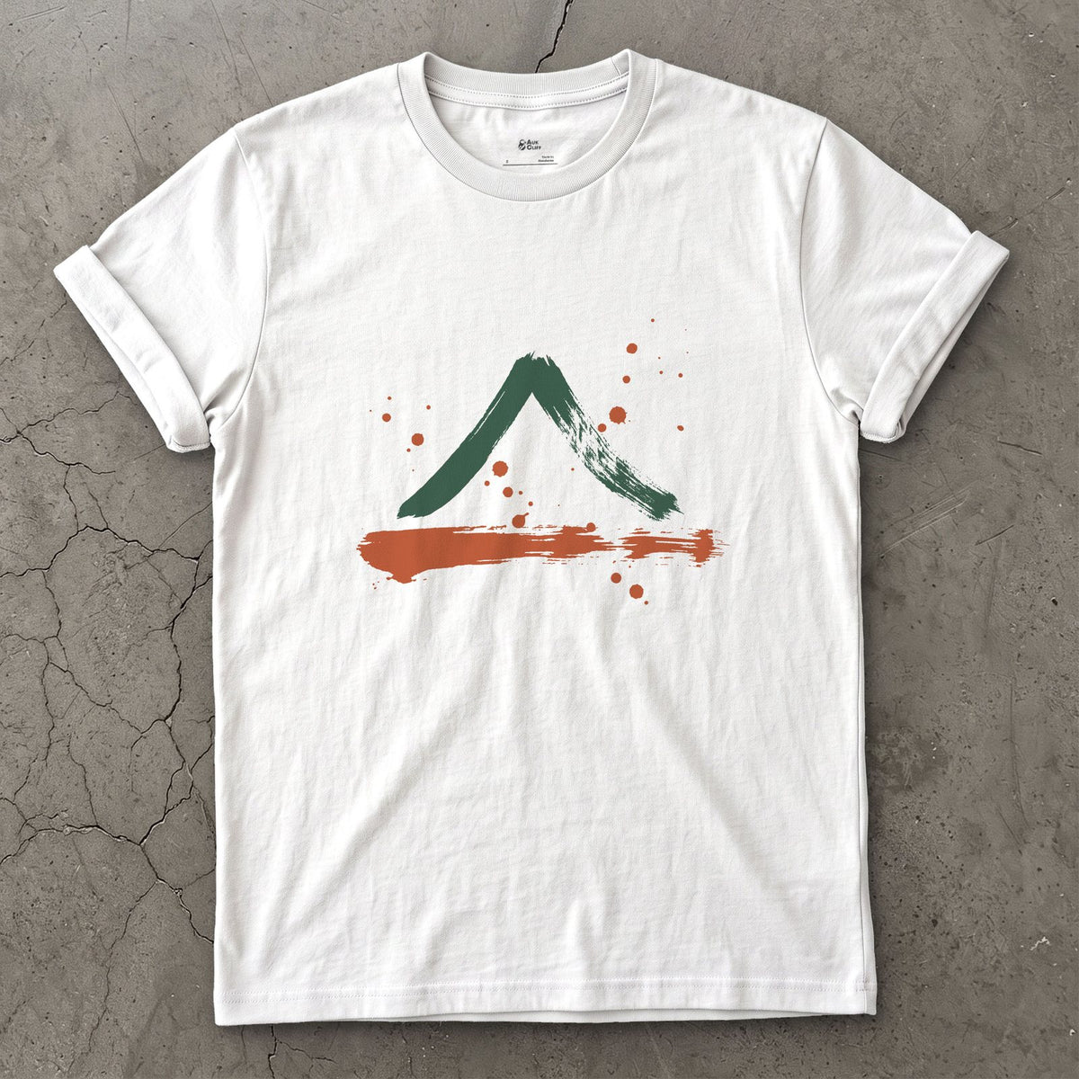 Snow on the Shaded Side design on a White Gildan Softstyle t-shirt