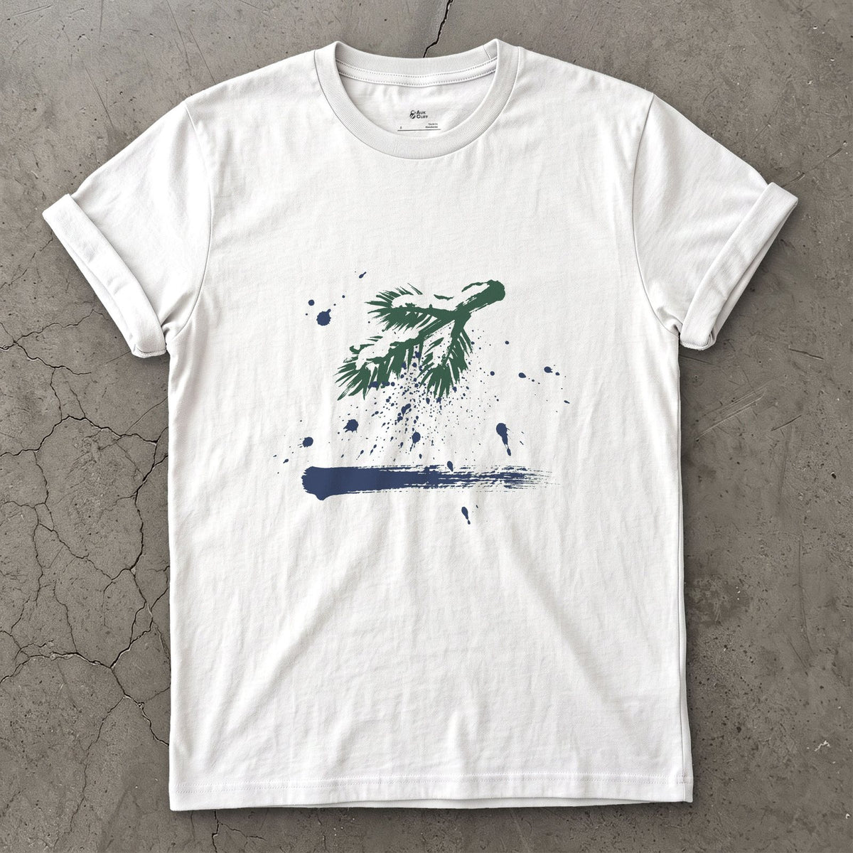 The Branch Drops Its Snow design on a White Gildan Softstyle t-shirt