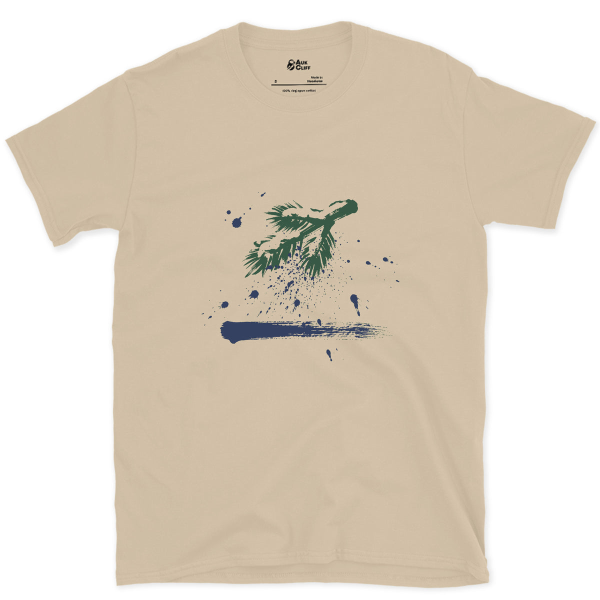 The Branch Drops Its Snow design on a Sand Gildan Softstyle t-shirt