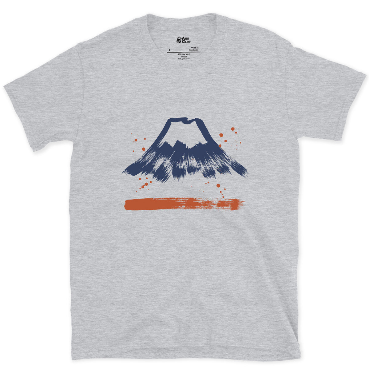 The Cone and the Snow Line, Fuji design on a Sport Grey Gildan Softstyle t-shirt