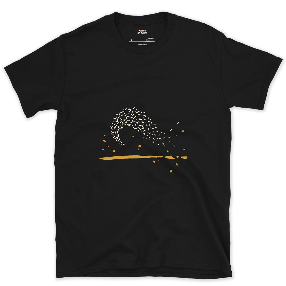 The Flock Turns Together design on a Black Gildan Softstyle t-shirt