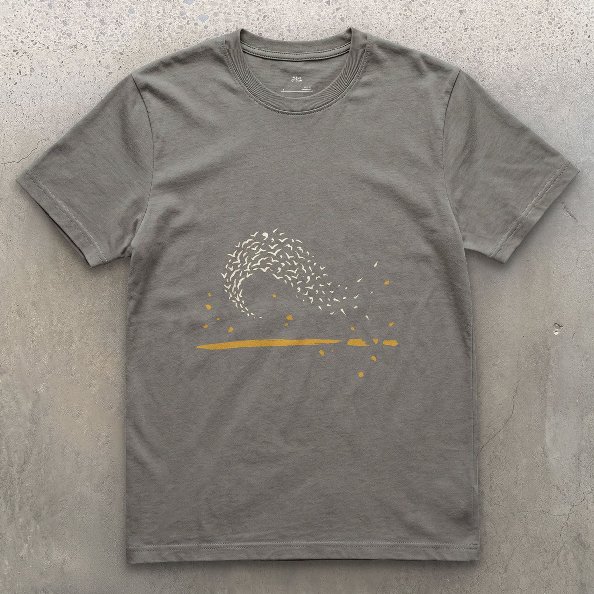 The Flock Turns Together design on a Charcoal Gildan Softstyle t-shirt