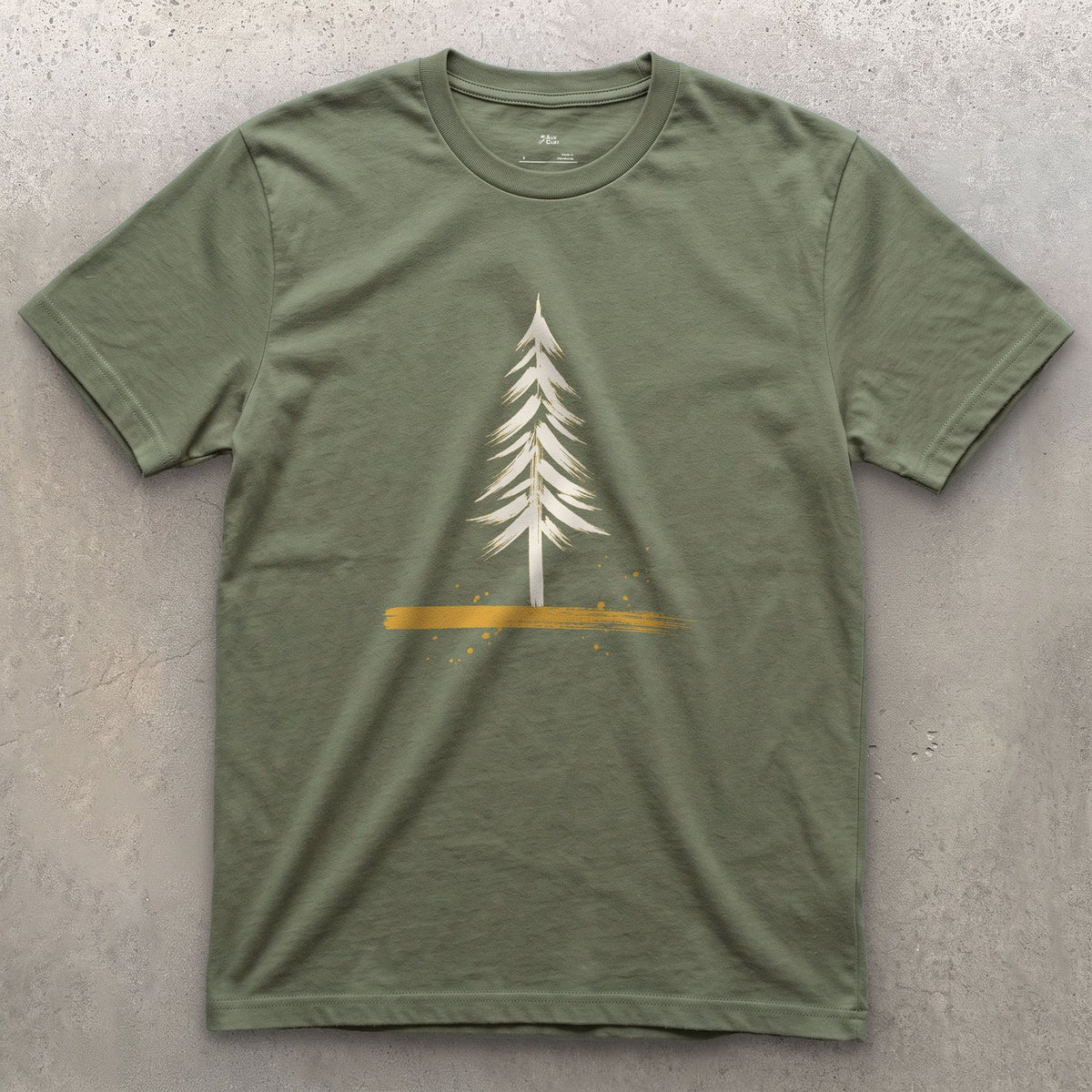 The Larch, Loses the Lot design on a Military Green Gildan Softstyle t-shirt
