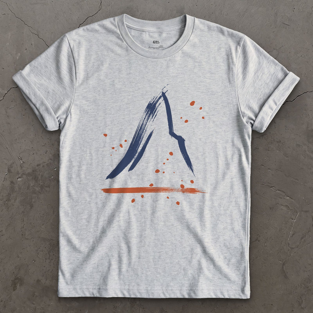 The Lean at the Top, Matterhorn design on a Sport Grey Gildan Softstyle t-shirt