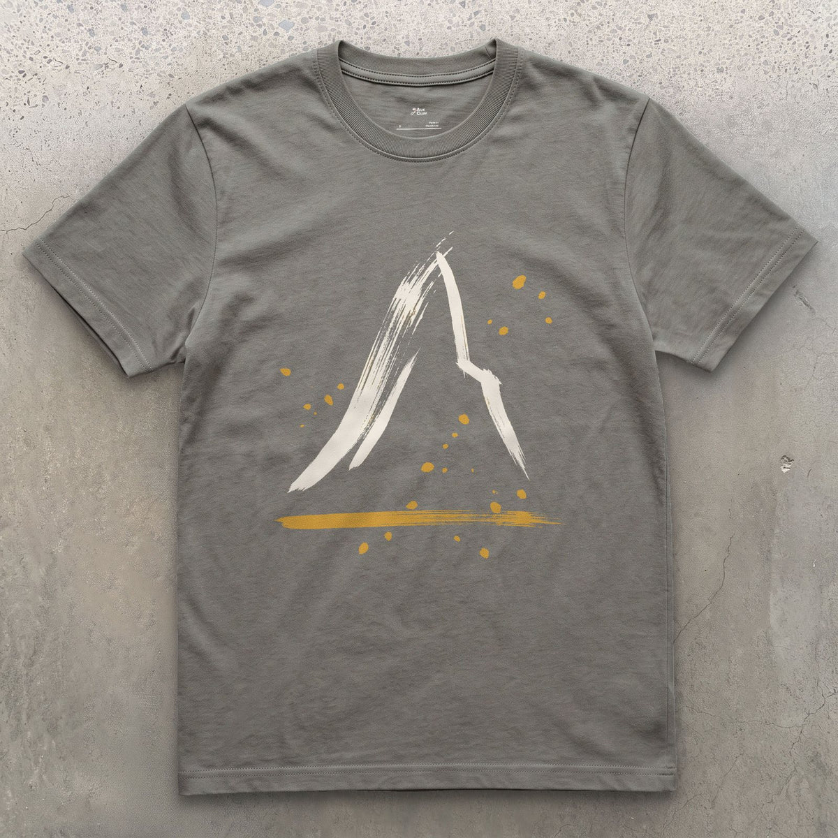 The Lean at the Top, Matterhorn design on a Charcoal Gildan Softstyle t-shirt