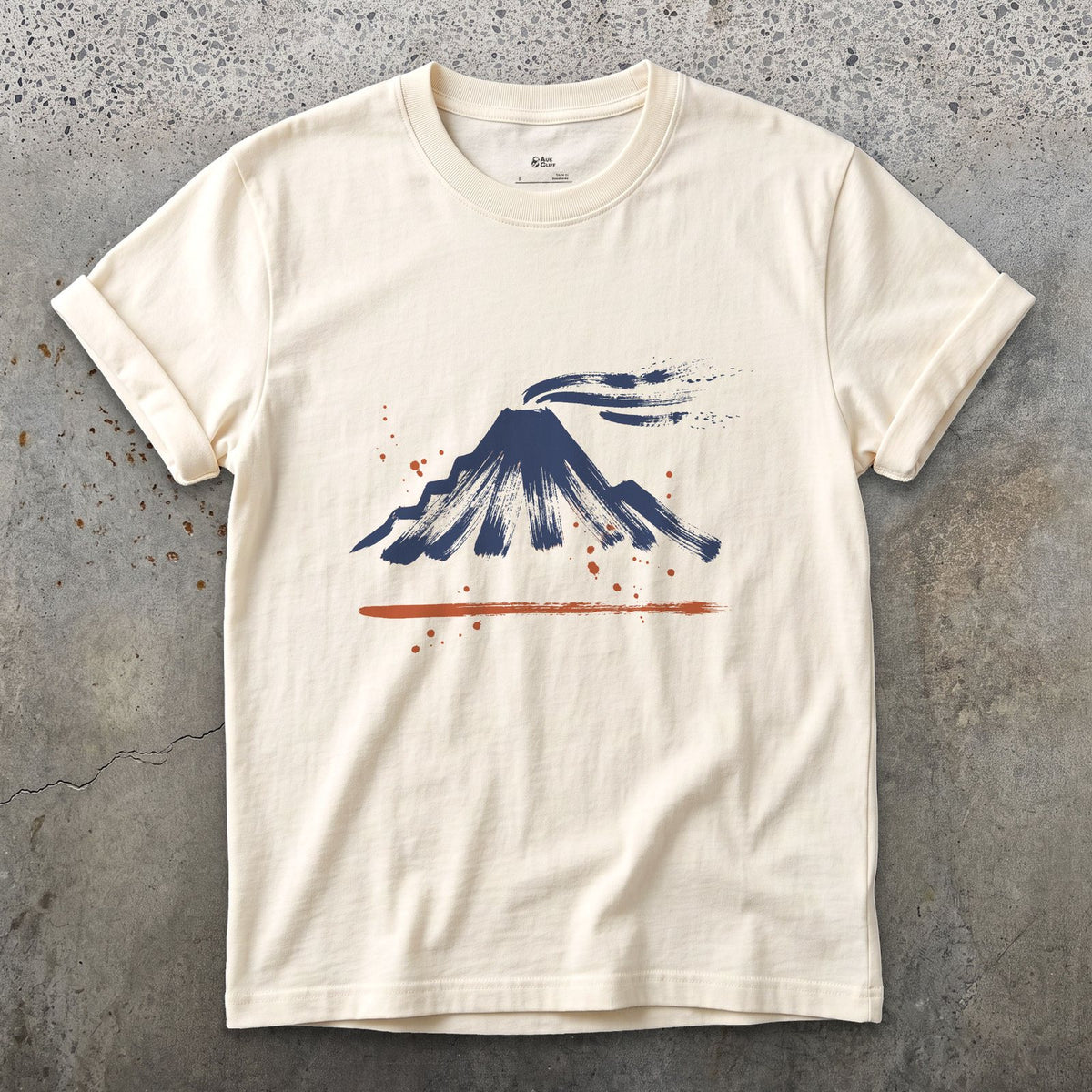 The Plume Off the Top, Everest design on a Natural Gildan Softstyle t-shirt