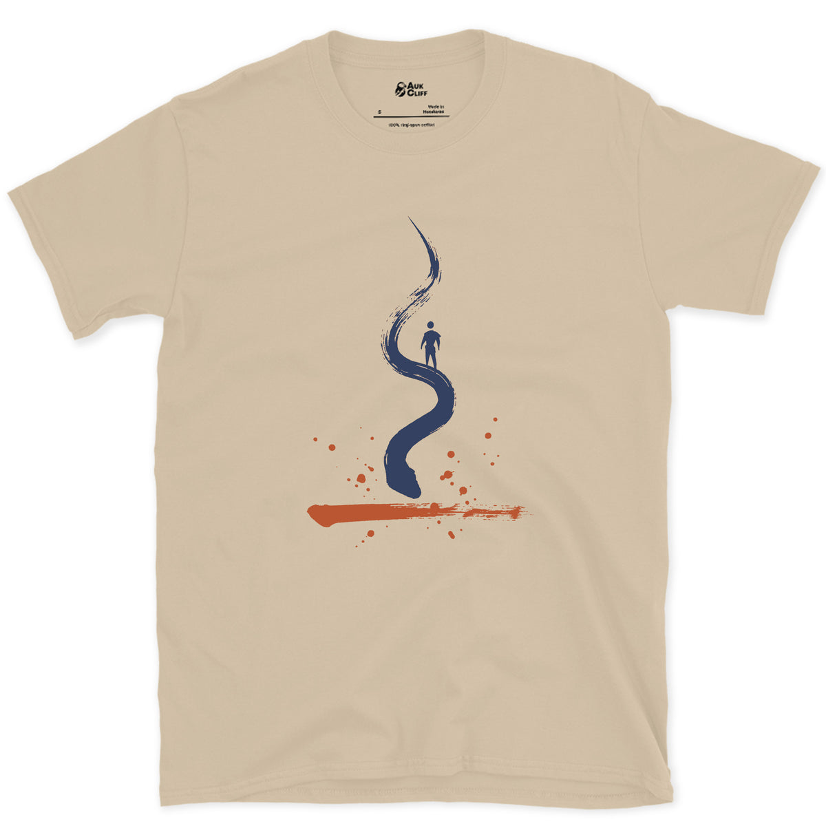 The Switchback, One Stroke design on a Sand Gildan Softstyle t-shirt