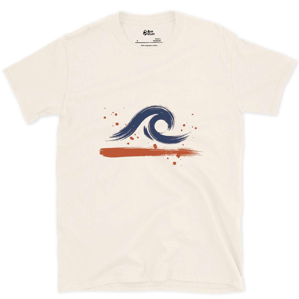 The Wave With a Room Inside design on a Natural Gildan Softstyle t-shirt