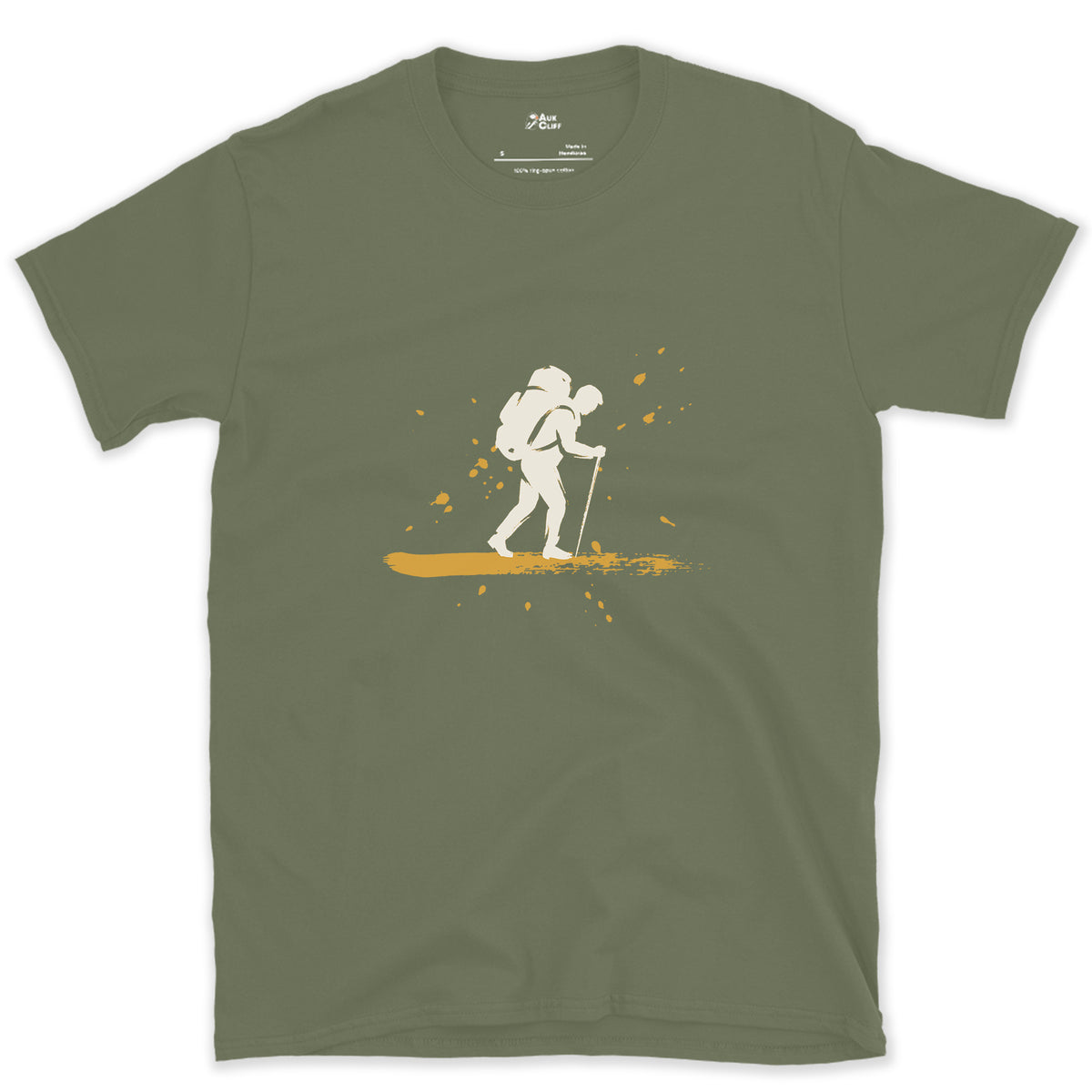 Under the Pack design on a Military Green Gildan Softstyle t-shirt