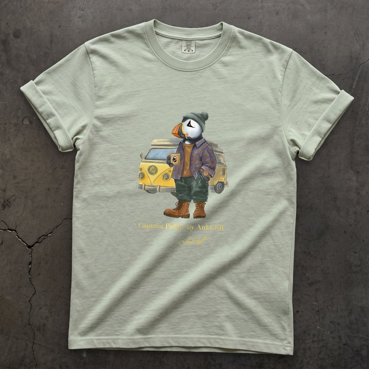 Captain Puffin Van Life on a Bay Comfort Colors t-shirt