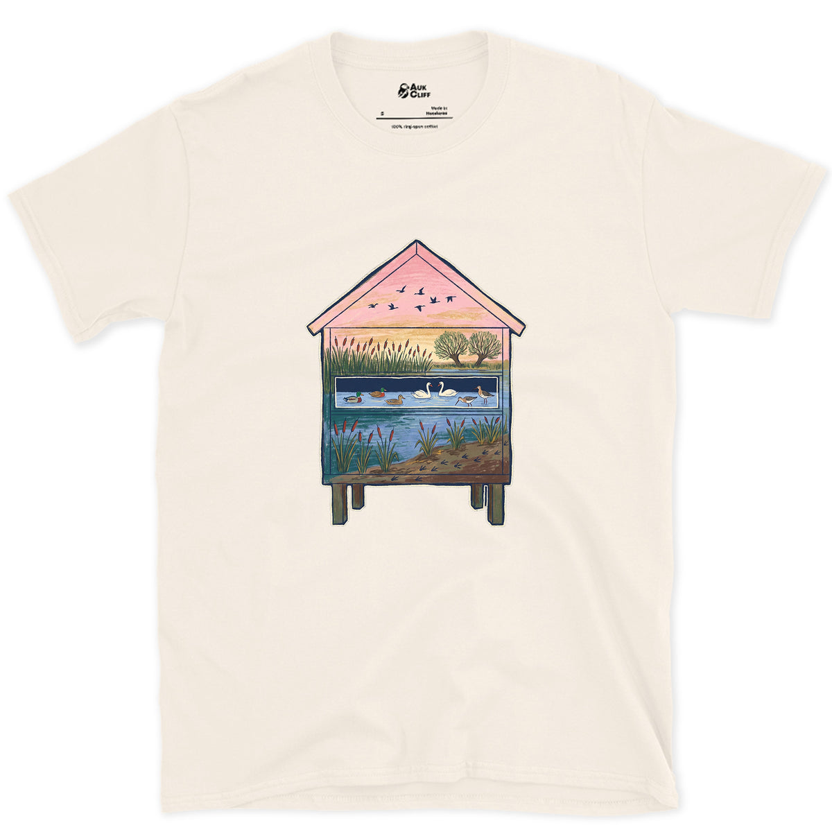 What the Hide Looks Out On design on a Natural Gildan Softstyle t-shirt