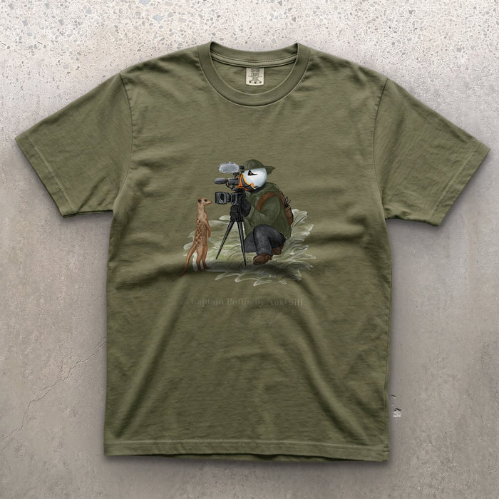 Captain Puffin Wildlife Videographer T-Shirt