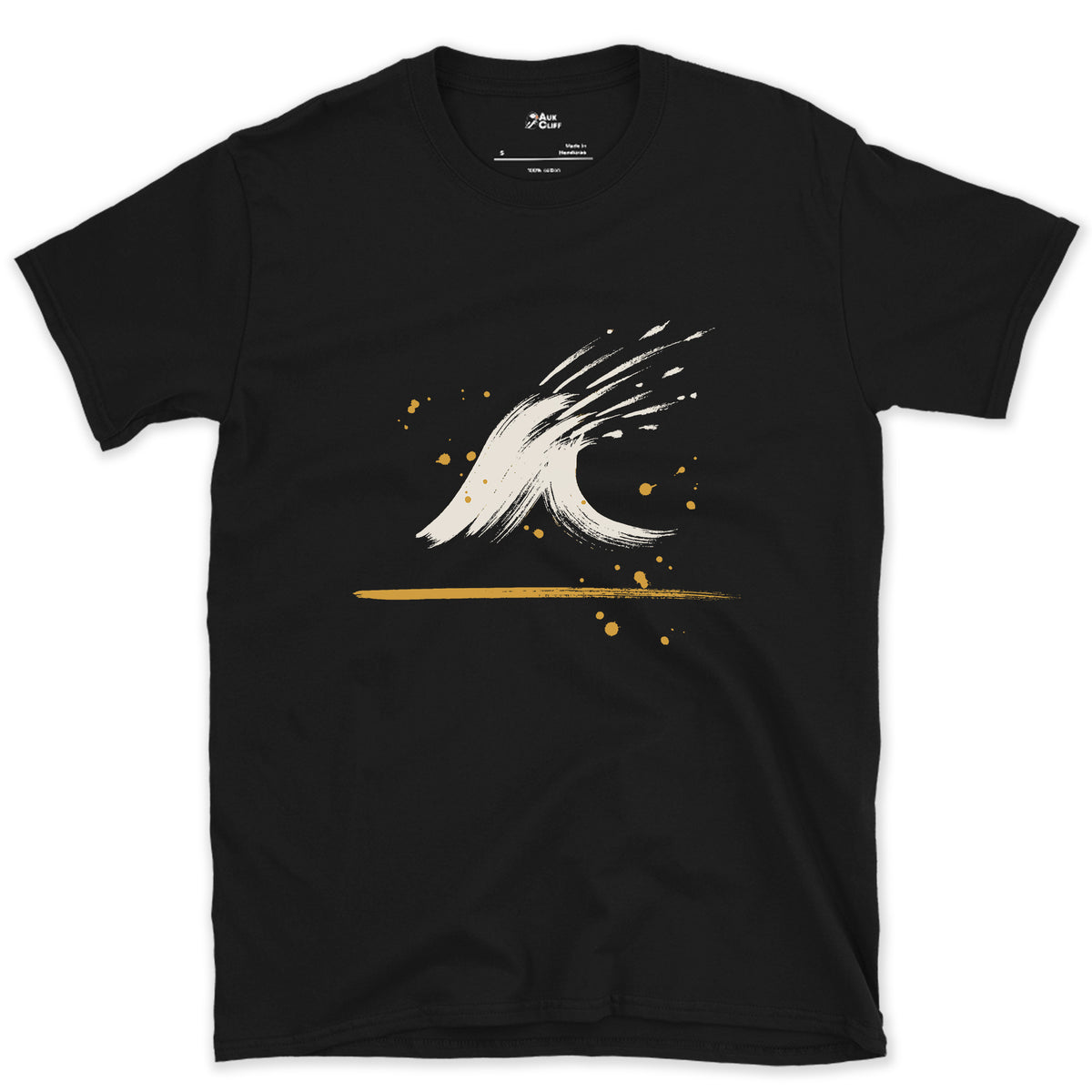 Offshore Wind Blowing the Top Back design on a Black Gildan Softstyle t-shirt