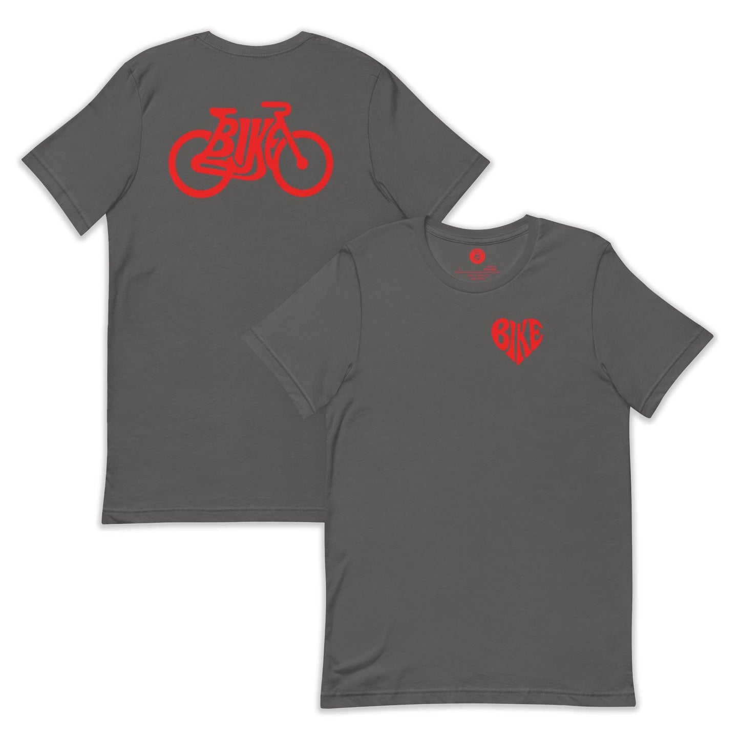 AukCliff Back Print T-shirt Asphalt / S Love Bike T-shirt