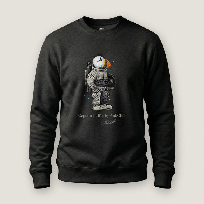 AukCliff Captain Puffin Sweatshirt Black / S Captain Puffin™ Astronaut Sweatshirt