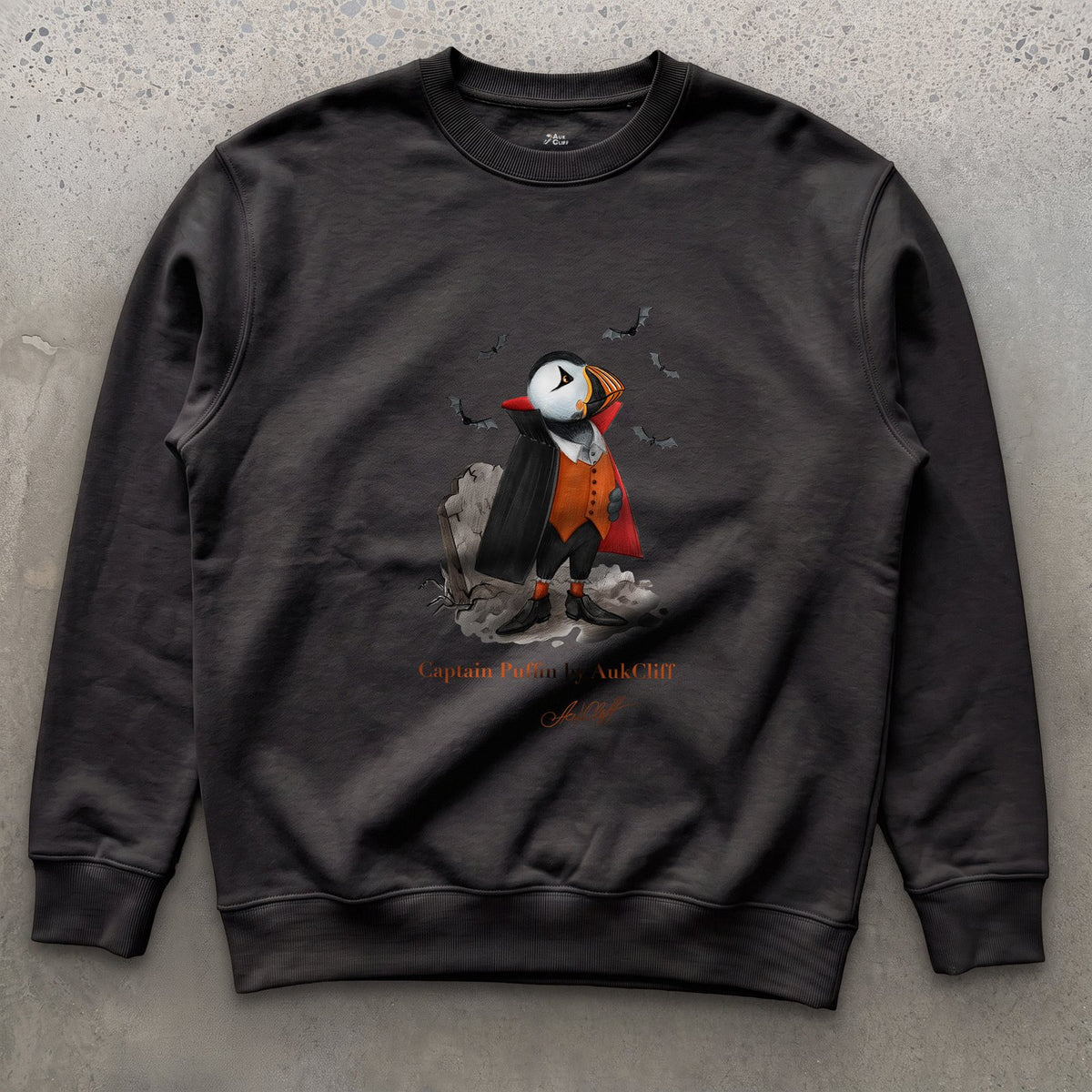 AukCliff Captain Puffin Sweatshirt Black / S Captain Puffin™ "Count Dracula" Sweatshirt