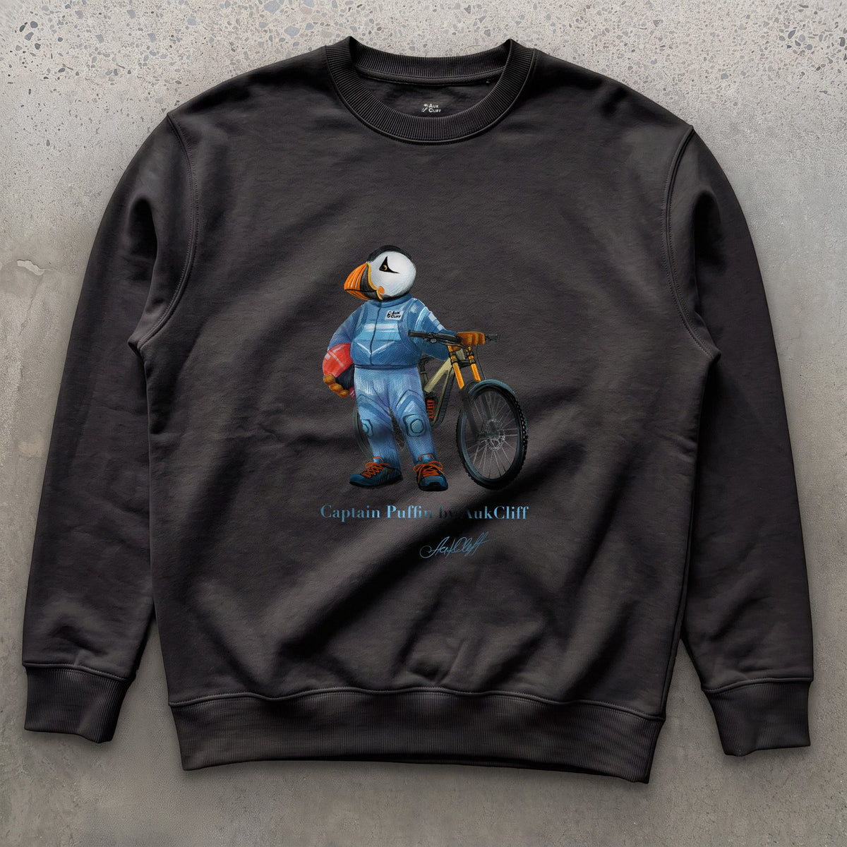 AukCliff Captain Puffin Sweatshirt Black / S Captain Puffin™ Downhill Mountain Biker Sweatshirt