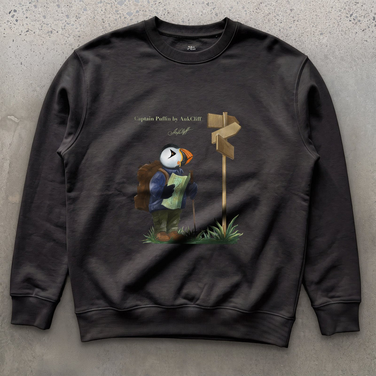 AukCliff Captain Puffin Sweatshirt Black / S Captain Puffin™ Hiker Sweatshirt