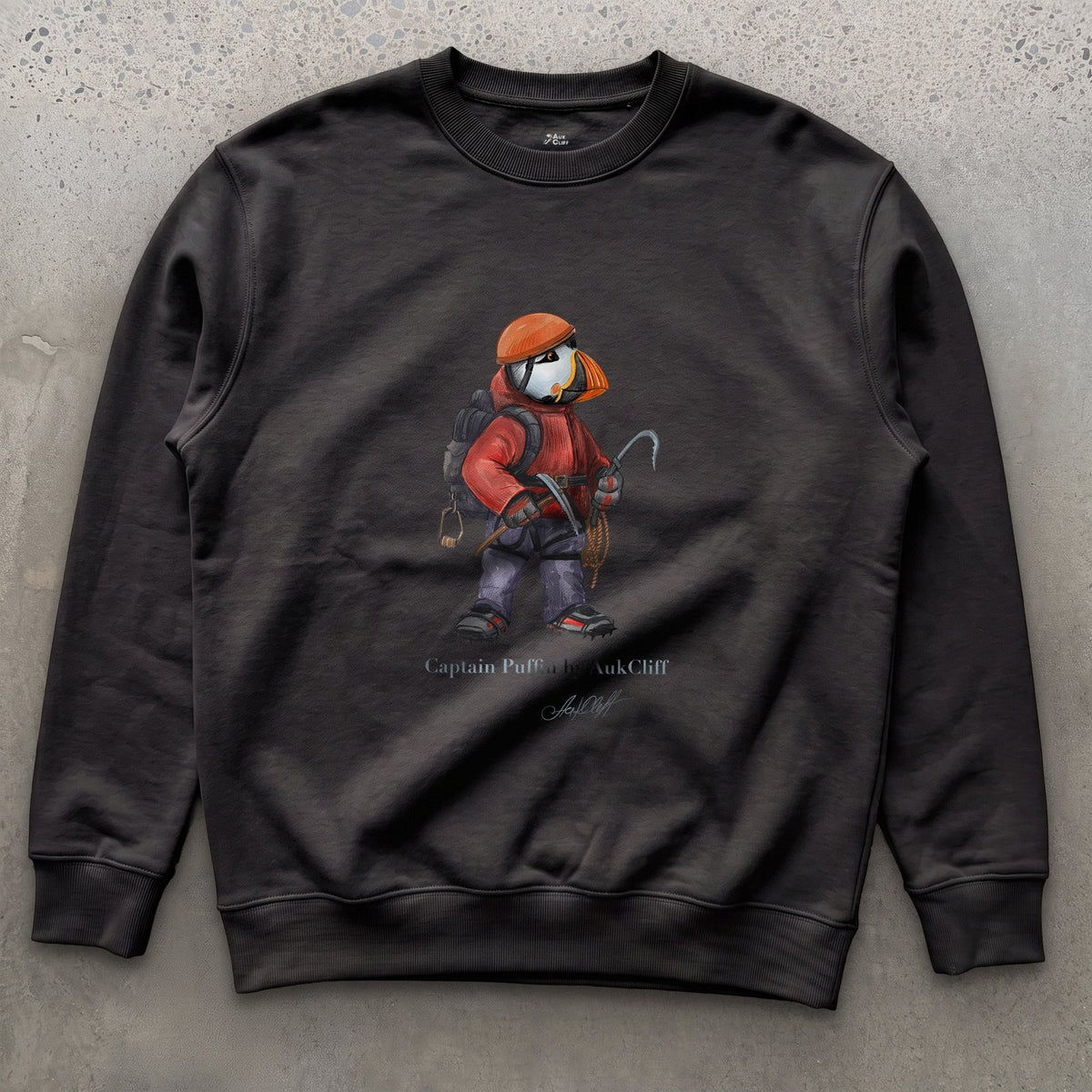 AukCliff Captain Puffin Sweatshirt Black / S Captain Puffin™ Ice Climber Sweatshirt