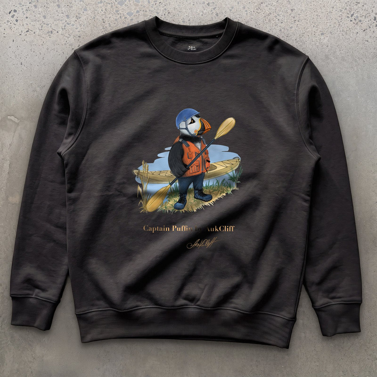 AukCliff Captain Puffin Sweatshirt Black / S Captain Puffin™ Kayaker Sweatshirt