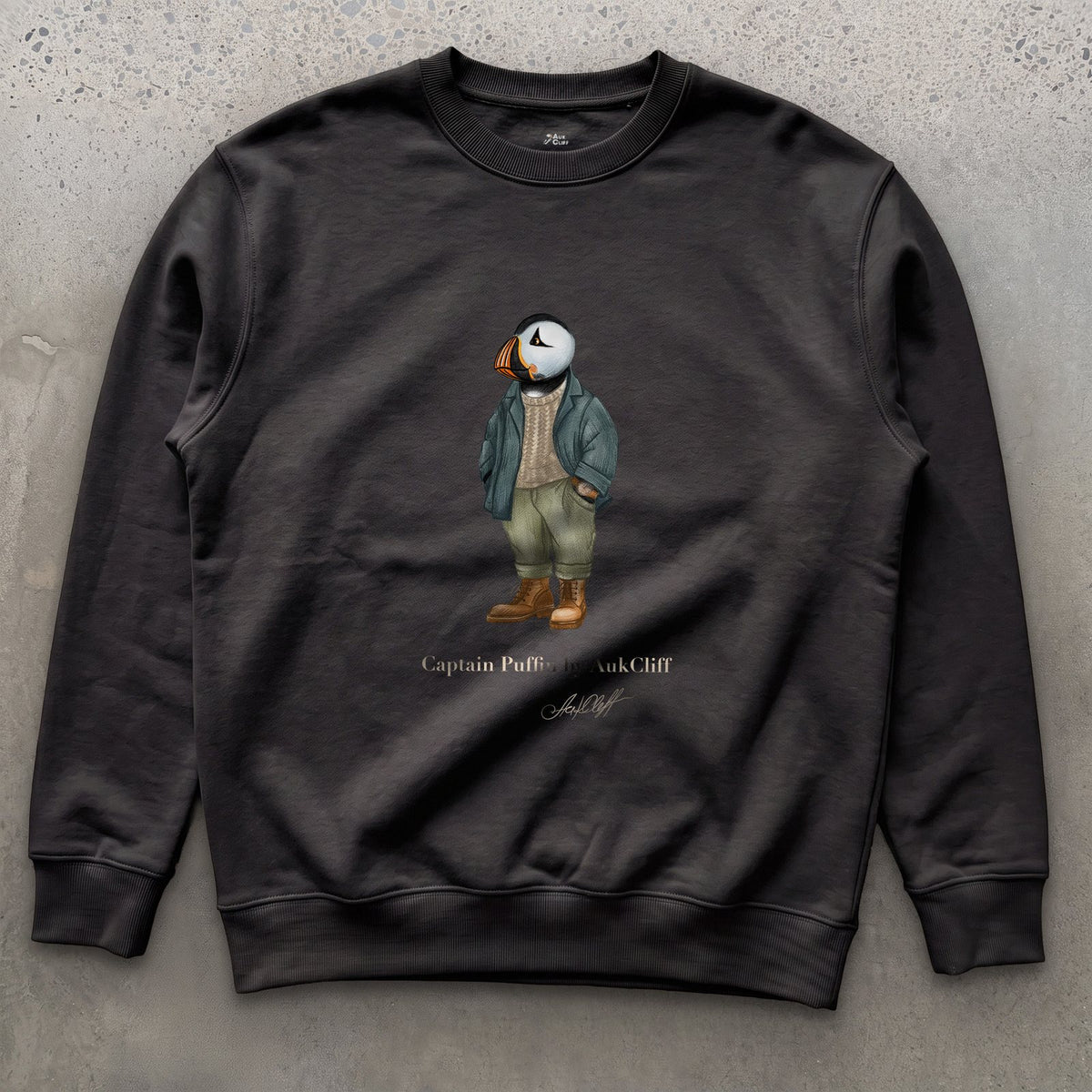 AukCliff® Captain Puffin Sweatshirt Black / S Captain Puffin™ “Outdoor Heritage” Sweatshirt