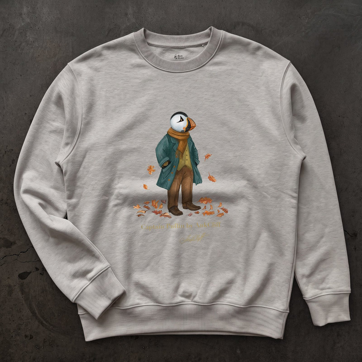 AukCliff Captain Puffin Sweatshirt Carbon Grey / S Captain Puffin™ “Autumn Wanderer” Sweatshirt