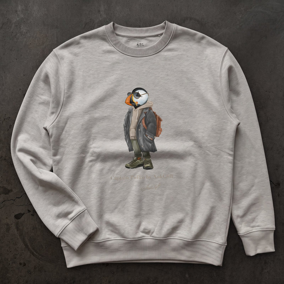 AukCliff® Captain Puffin Sweatshirt Carbon Grey / S Captain Puffin™ “City Explorer” Sweatshirt