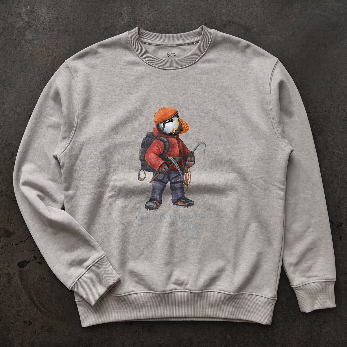 AukCliff Captain Puffin Sweatshirt Carbon Grey / S Captain Puffin™ Ice Climber Sweatshirt