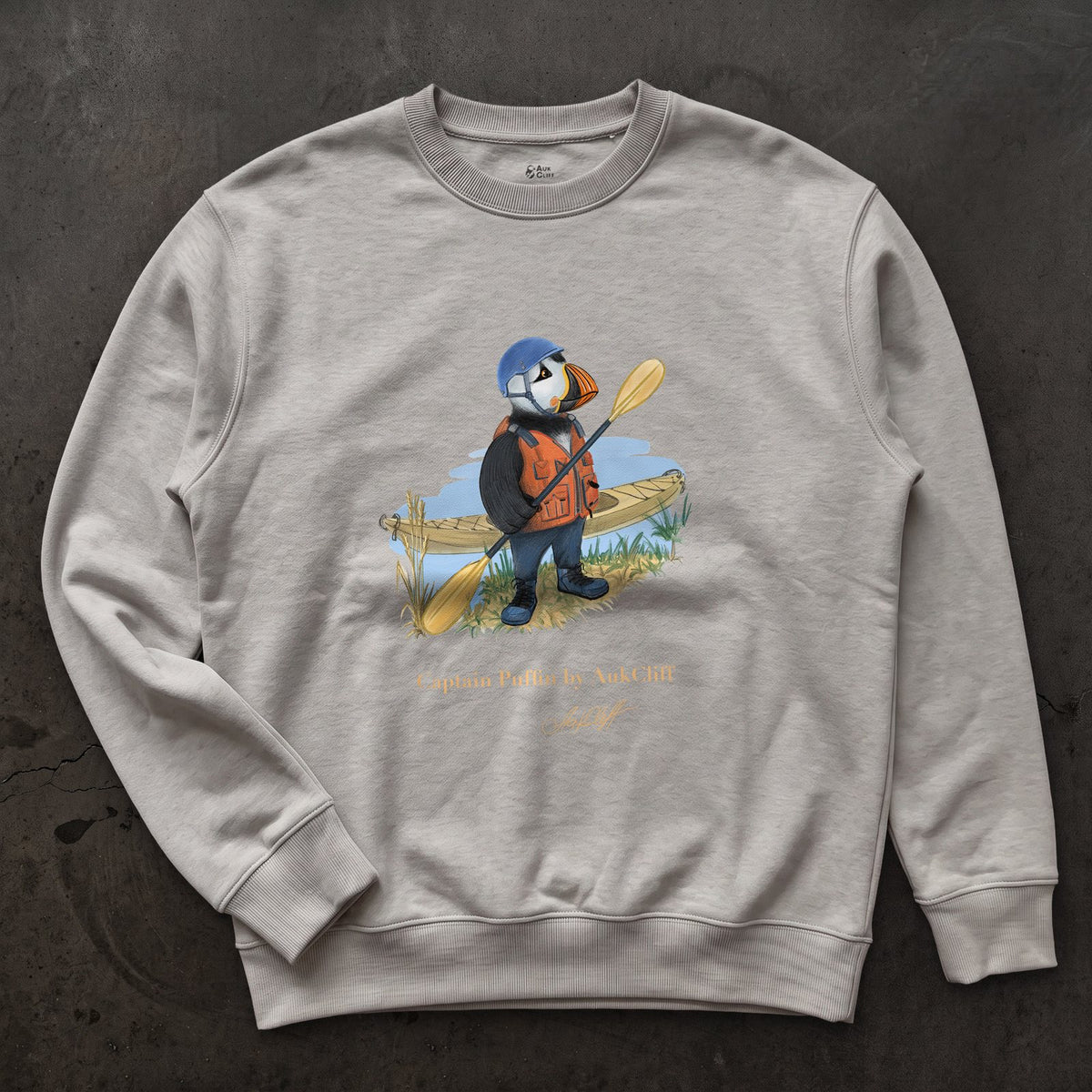 AukCliff Captain Puffin Sweatshirt Carbon Grey / S Captain Puffin™ Kayaker Sweatshirt