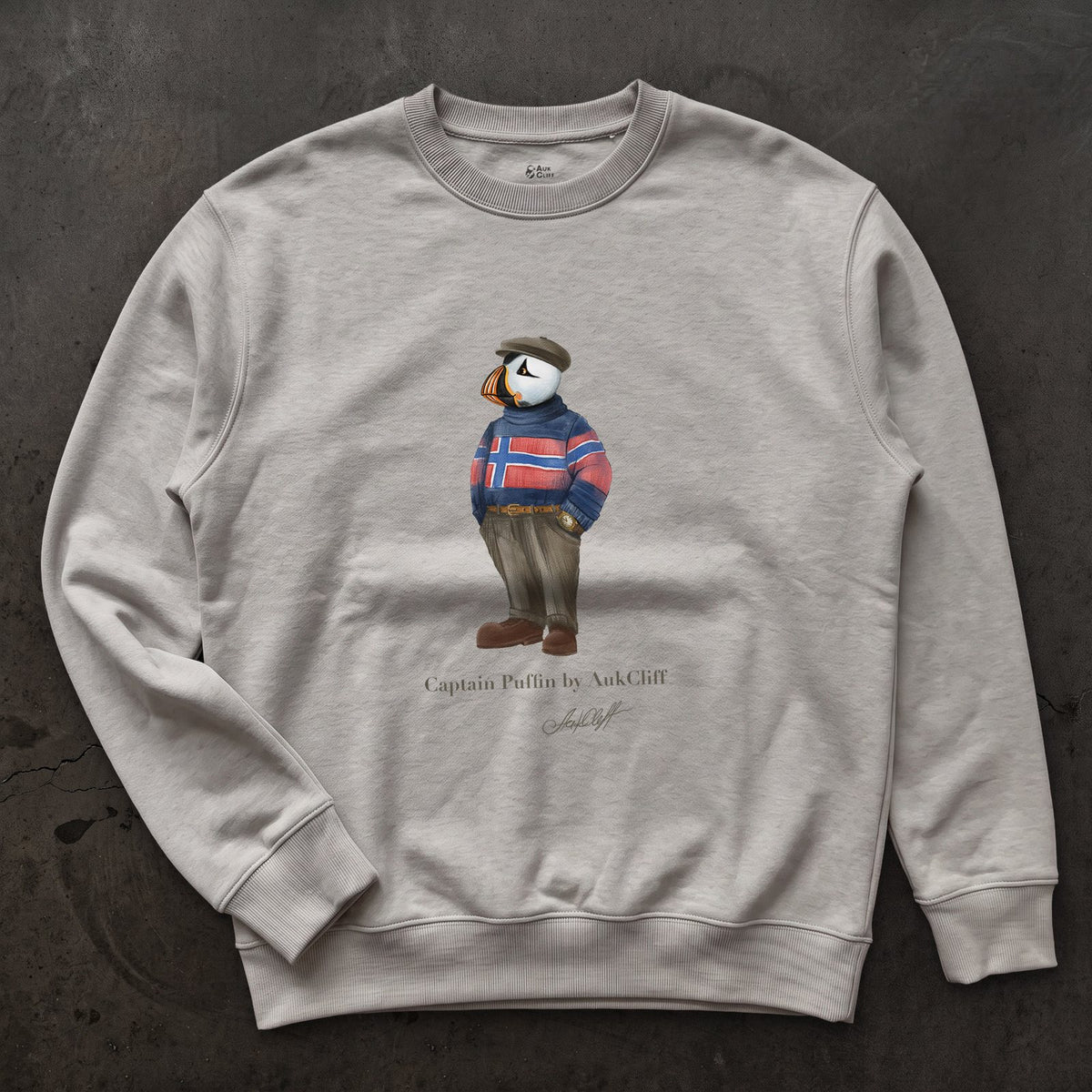 AukCliff Captain Puffin Sweatshirt Carbon Grey / S Captain Puffin™ “Nordic Wanderer” Sweatshirt