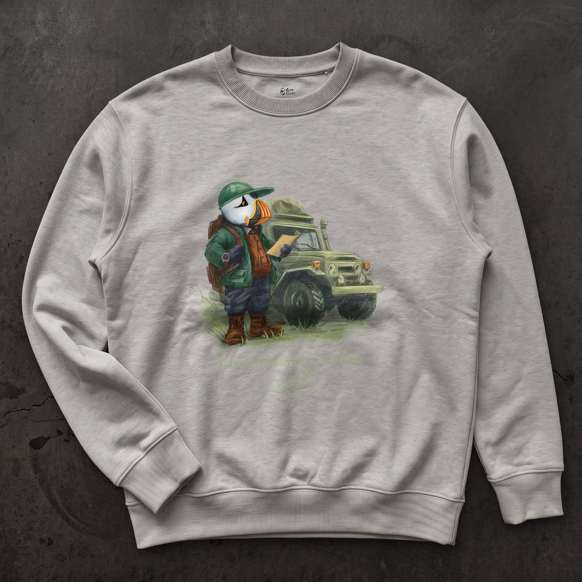 AukCliff Captain Puffin Sweatshirt Carbon Grey / S Captain Puffin™ Overland Explorer Sweatshirt