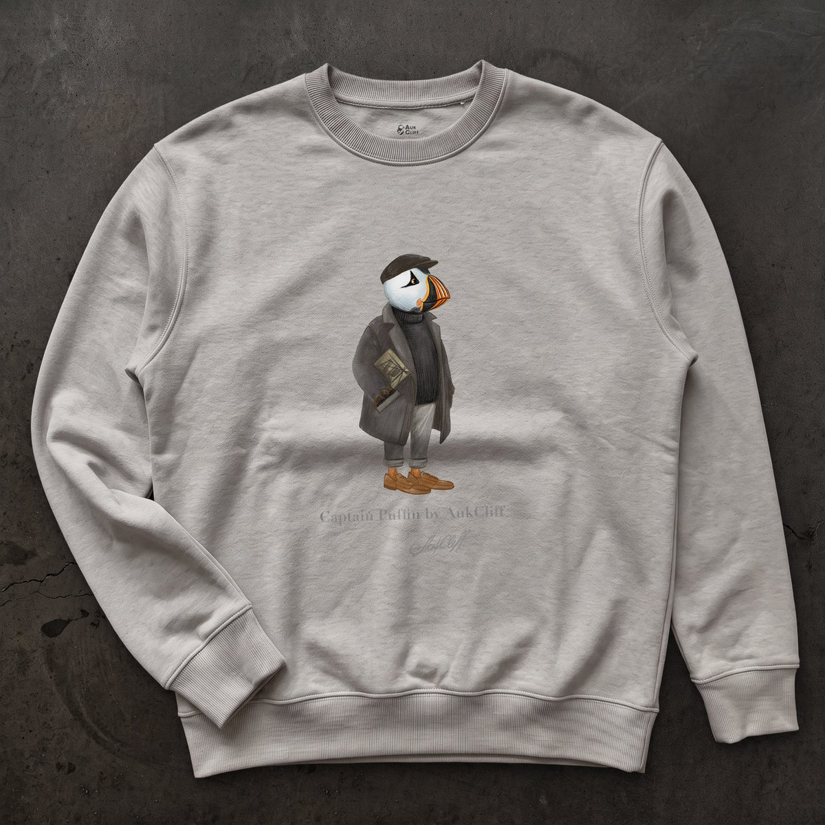 AukCliff Captain Puffin Sweatshirt Carbon Grey / S Captain Puffin™ “The Curator” Sweatshirt