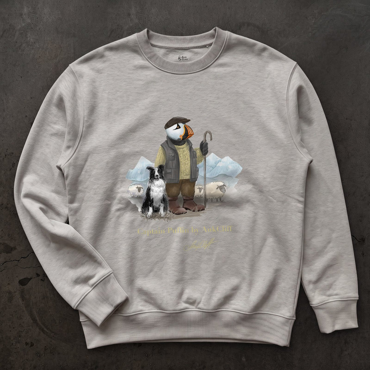 AukCliff Captain Puffin Sweatshirt Carbon Grey / S Captain Puffin™ “The Merino Farmer” Sweatshirt