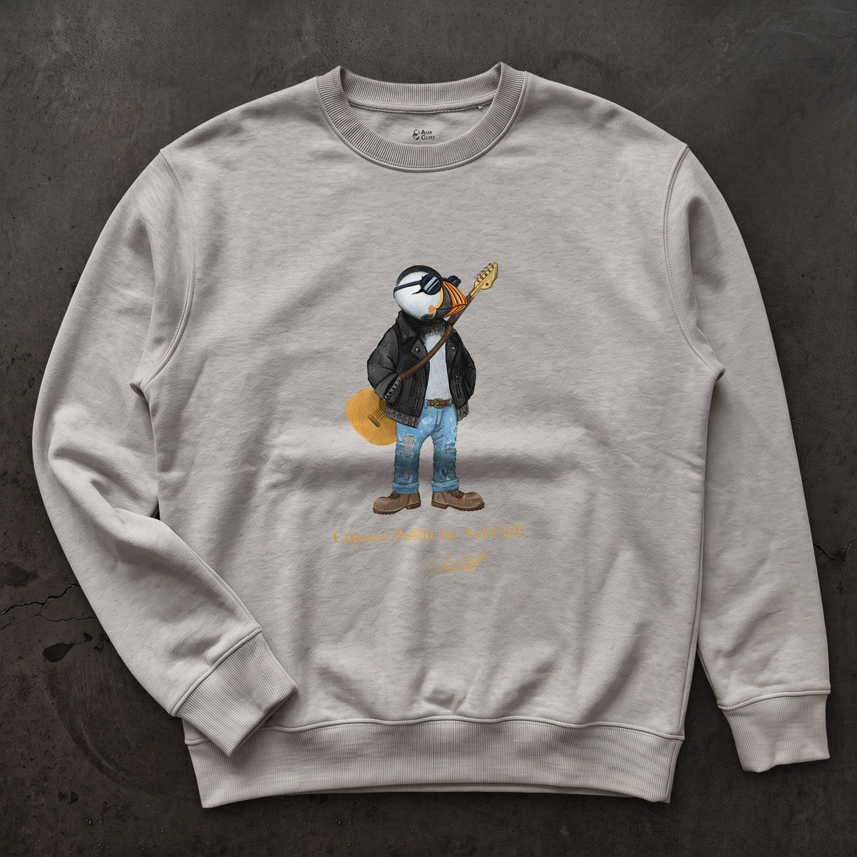 AukCliff Captain Puffin Sweatshirt Carbon Grey / S Captain Puffin™ “The Rock Band Rebel” Sweatshirt