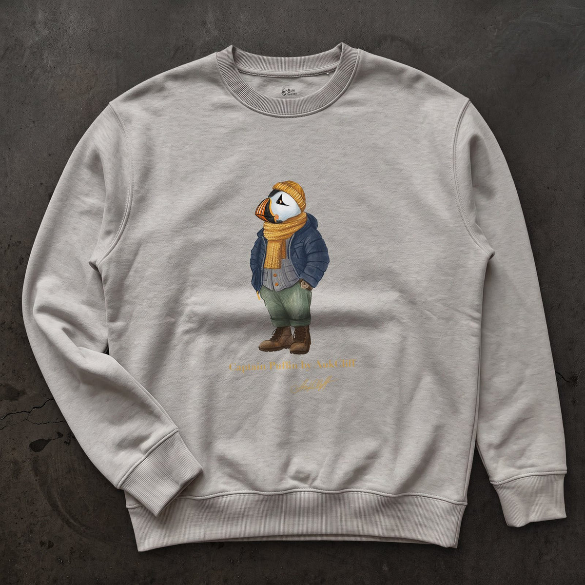 AukCliff Captain Puffin Sweatshirt Carbon Grey / S Captain Puffin™ “The Winter Wanderer” Sweatshirt