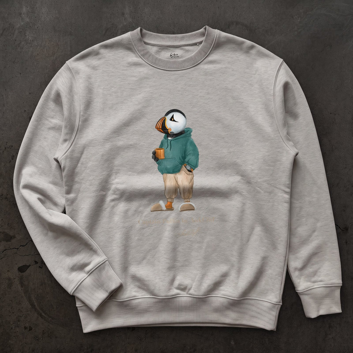 AukCliff® Captain Puffin Sweatshirt Carbon Grey / S Captain Puffin™ “Trail Après” Sweatshirt