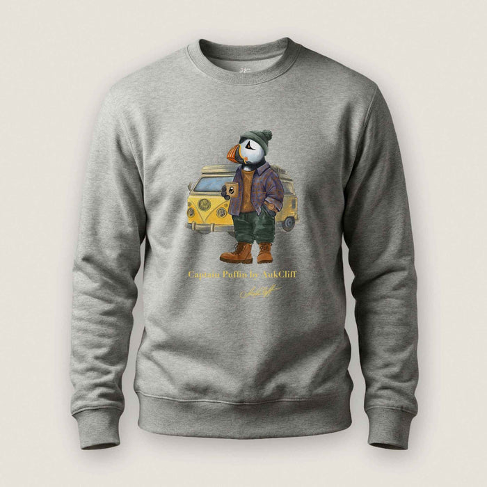 AukCliff Captain Puffin Sweatshirt Carbon Grey / S Captain Puffin™ Van Life Sweatshirt