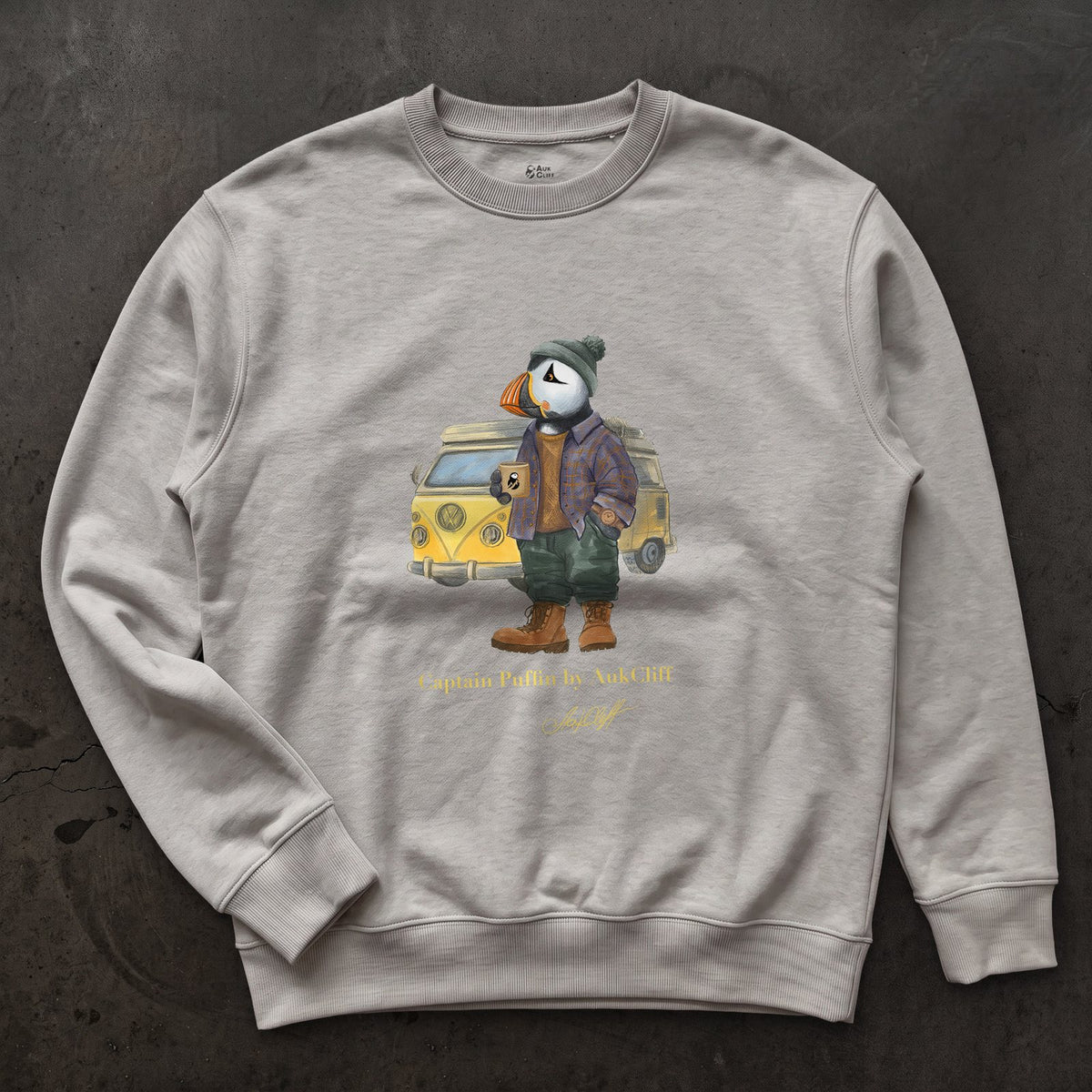 AukCliff Captain Puffin Sweatshirt Carbon Grey / S Captain Puffin™ Van Life Sweatshirt