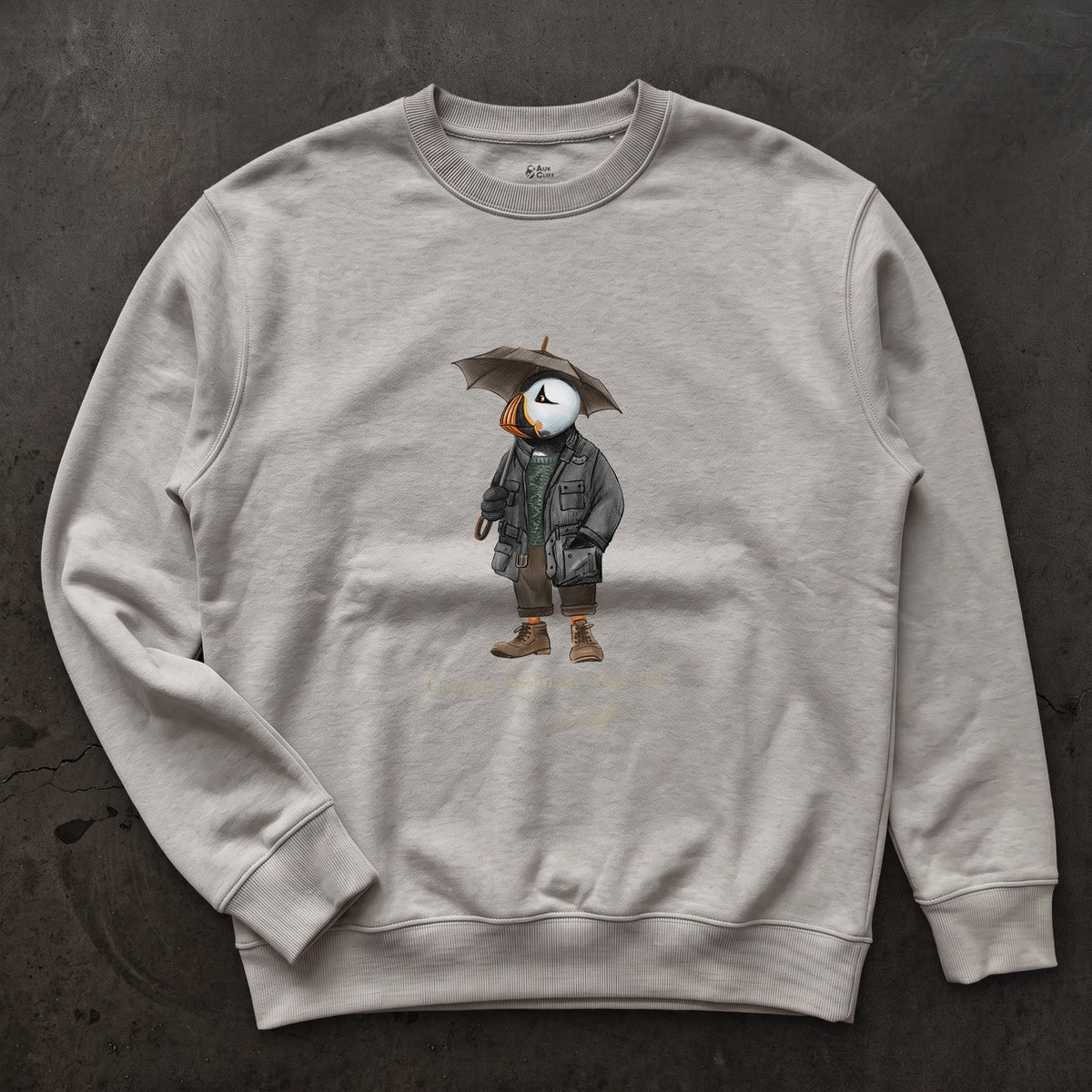 AukCliff® Captain Puffin Sweatshirt Carbon Grey / S Captain Puffin™ “Waxed Trail Rover” Sweatshirt