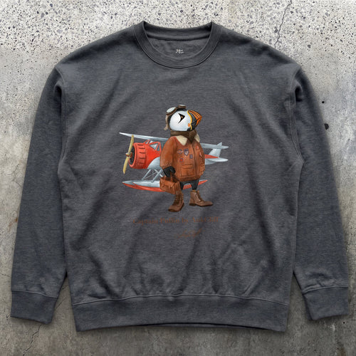 AukCliff Captain Puffin Sweatshirt Charcoal Heather / S Captain Puffin™ Bush Pilot Sweatshirt