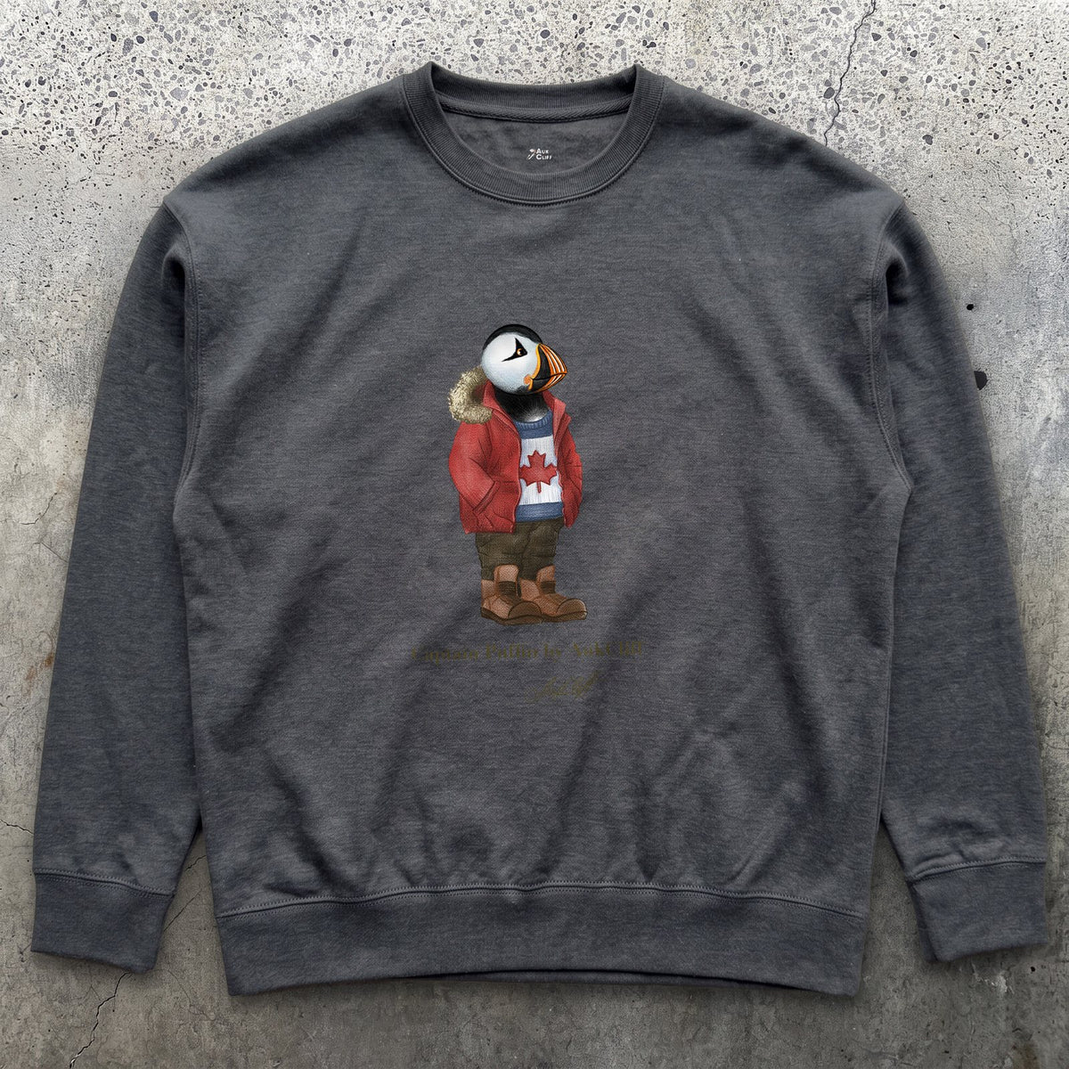 AukCliff Captain Puffin Sweatshirt Charcoal Heather / S Captain Puffin™ “Canada Trailkeeper” Sweatshirt