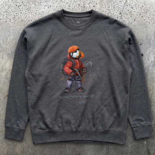 AukCliff Captain Puffin Sweatshirt Charcoal Heather / S Captain Puffin™ Ice Climber Sweatshirt
