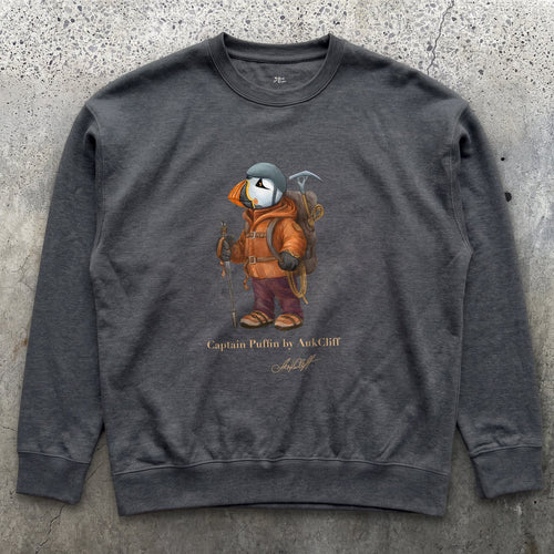 AukCliff Captain Puffin Sweatshirt Charcoal Heather / S Captain Puffin™ Mountaineer Sweatshirt