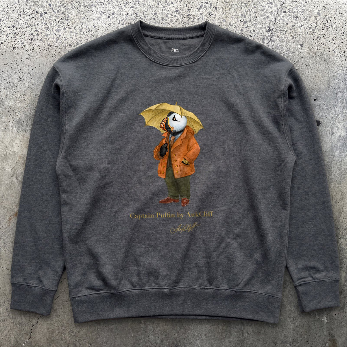 AukCliff Captain Puffin Sweatshirt Charcoal Heather / S Captain Puffin™ “The Spring Wanderer” Sweatshirt