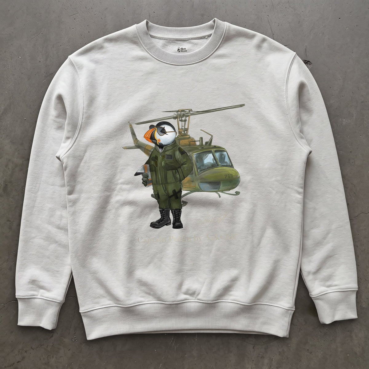 AukCliff® Captain Puffin Sweatshirt White / S Captain Puffin™ Airborne Sweatshirt
