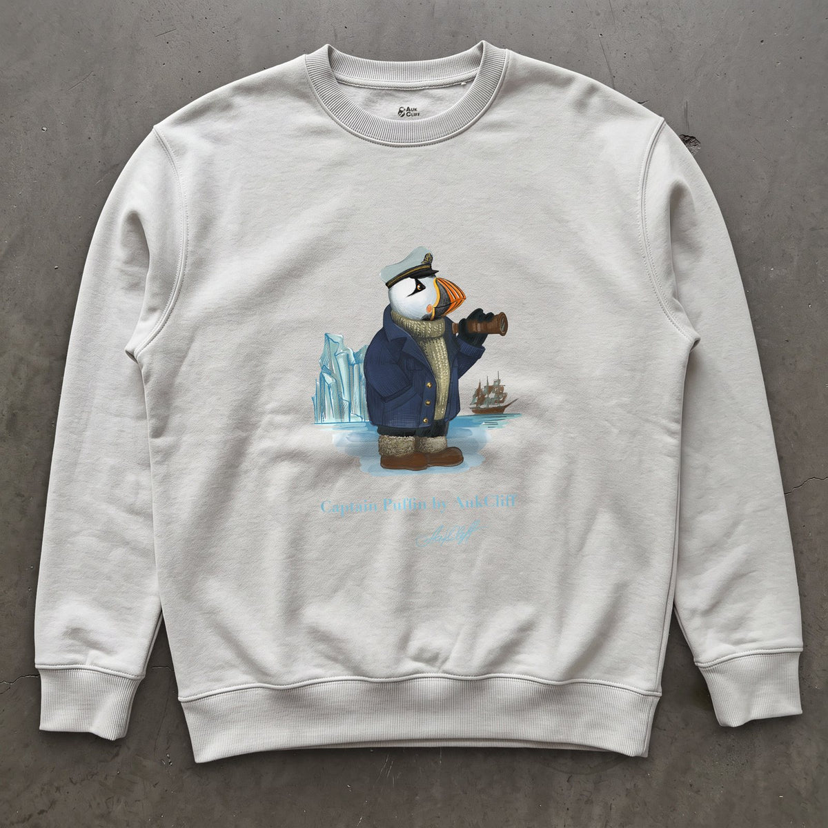 AukCliff Captain Puffin Sweatshirt White / S Captain Puffin™ Arctic Sailor Sweatshirt