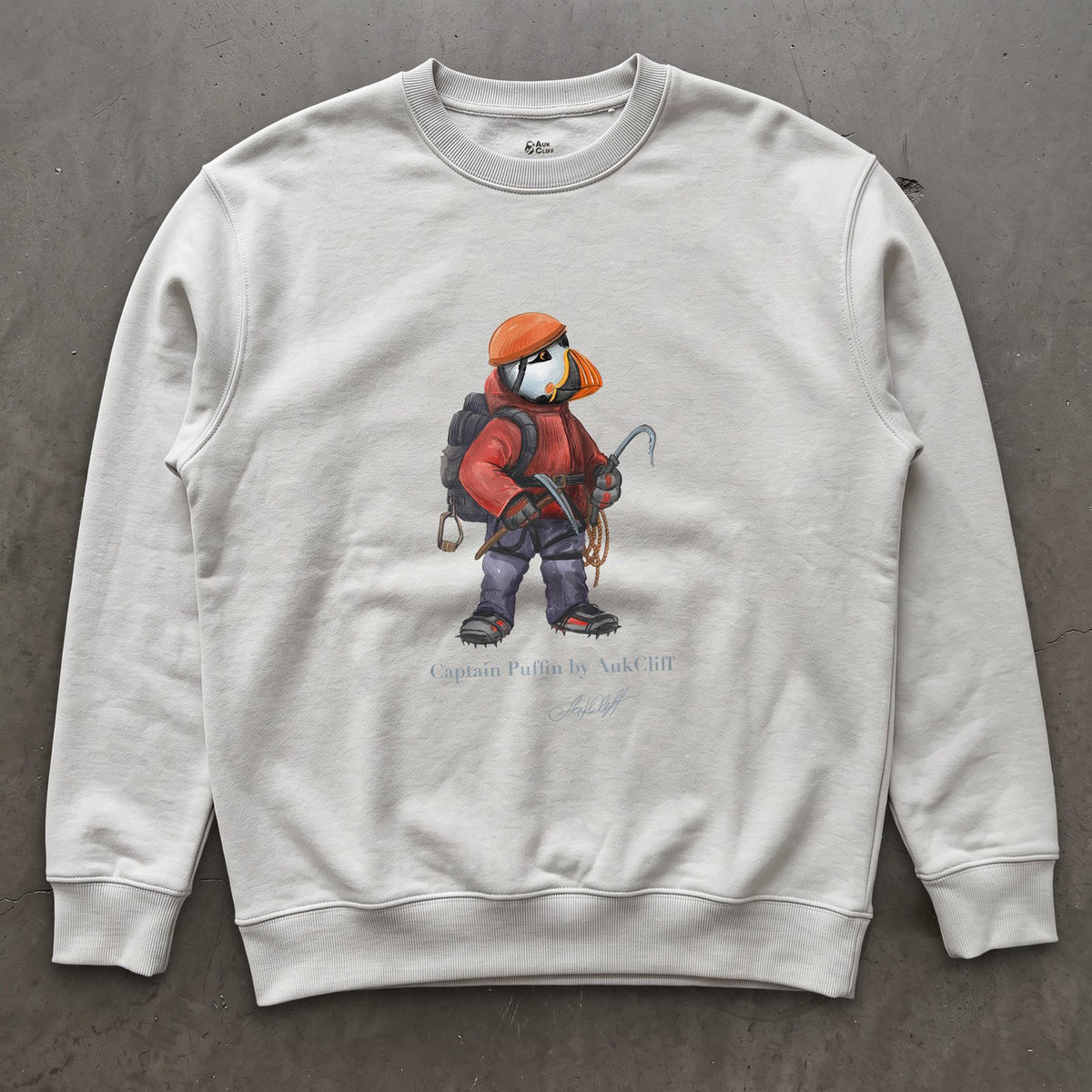 AukCliff Captain Puffin Sweatshirt White / S Captain Puffin™ Ice Climber Sweatshirt