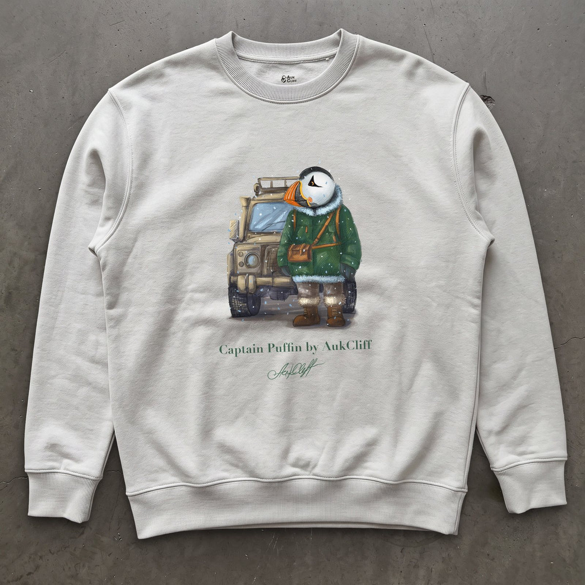 AukCliff Captain Puffin Sweatshirt White / S Captain Puffin™ Polar Explorer Sweatshirt