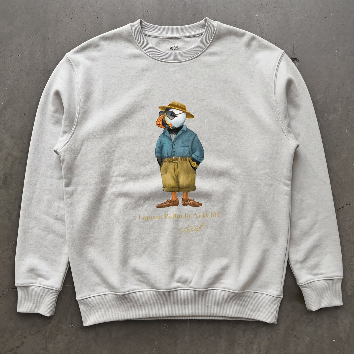 AukCliff Captain Puffin Sweatshirt White / S Captain Puffin™ “Summer Scout” Sweatshirt